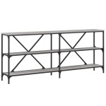 vidaXL Masă consolă gri sonoma 180x30x75 cm Lemn prelucrat și fier vidaXL Masă consolă gri sonoma 180x30x75 cm Lemn prelucrat și fier