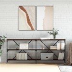 vidaXL Masă consolă stejar maro 180x30x75 cm lemn prelucrat și fier vidaXL Masă consolă stejar maro 180x30x75 cm lemn prelucrat și fier