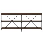 vidaXL Masă consolă stejar maro 180x30x75 cm lemn prelucrat și fier vidaXL Masă consolă stejar maro 180x30x75 cm lemn prelucrat și fier