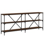 vidaXL Masă consolă stejar maro 180x30x75 cm lemn prelucrat și fier vidaXL Masă consolă stejar maro 180x30x75 cm lemn prelucrat și fier