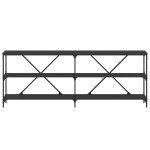 vidaXL Masă consolă negru 200x30x75 cm lemn prelucrat și fier