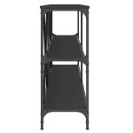 vidaXL Masă consolă negru 200x30x75 cm lemn prelucrat și fier