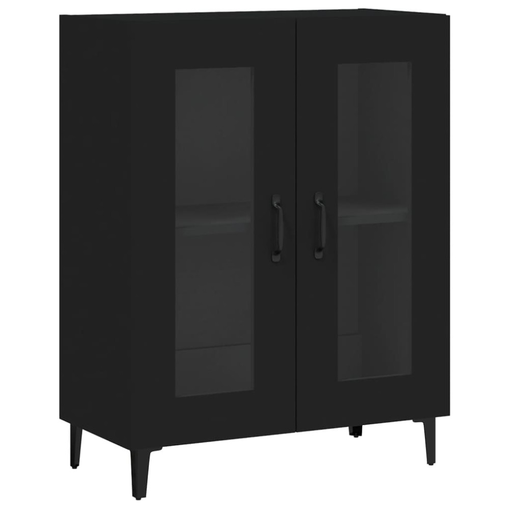 vidaXL Servantă, negru, 69,5x34x90 cm, lemn prelucrat