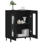 vidaXL Servantă, negru, 69,5x34x90 cm, lemn prelucrat vidaXL Servantă, negru, 69,5x34x90 cm, lemn prelucrat