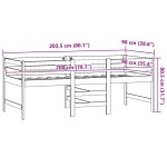 vidaXL Cadru de pat fără saltea, 90x200 cm, lemn masiv pin