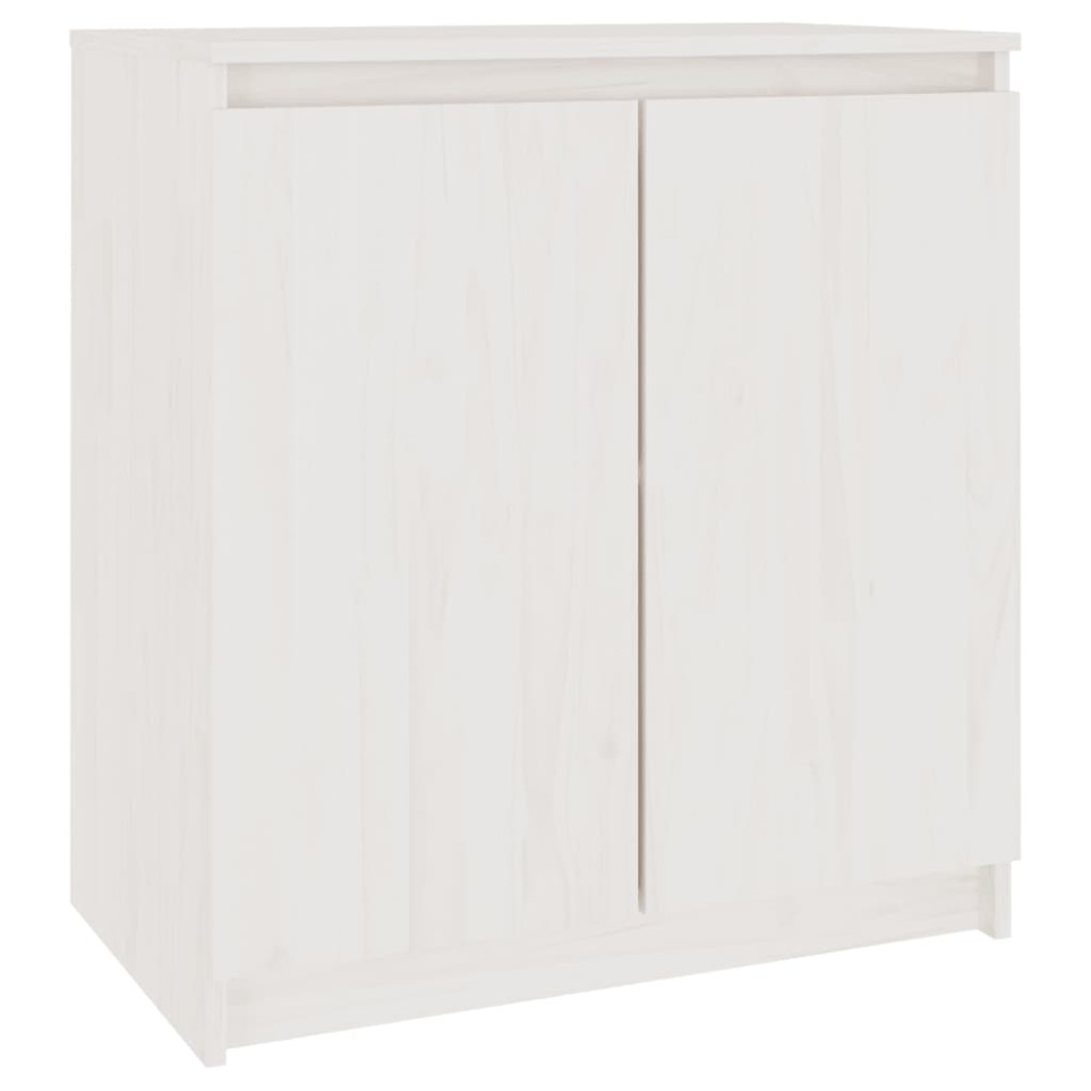 vidaXL Dulap lateral, alb, 60x36x65 cm, lemn masiv de pin
