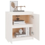 vidaXL Dulap lateral, alb, 60x36x65 cm, lemn masiv de pin