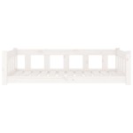 vidaXL Pat pentru câini, alb, 105,5x75,5x28 cm, lemn masiv de pin