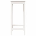 vidaXL Masă de bar, alb, 50x50x110 cm, lemn masiv de pin vidaXL Masă de bar, alb, 50x50x110 cm, lemn masiv de pin