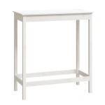 vidaXL Masă de bar, alb, 100x50x110 cm, lemn masiv de pin vidaXL Masă de bar, alb, 100x50x110 cm, lemn masiv de pin