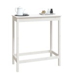 vidaXL Masă de bar, alb, 100x50x110 cm, lemn masiv de pin vidaXL Masă de bar, alb, 100x50x110 cm, lemn masiv de pin