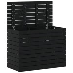 vidaXL Coș de rufe, negru, 88,5x44x66 cm, lemn masiv de pin vidaXL Coș de rufe, negru, 88,5x44x66 cm, lemn masiv de pin