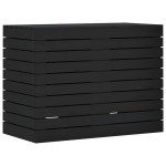 vidaXL Coș de rufe, negru, 88,5x44x66 cm, lemn masiv de pin vidaXL Coș de rufe, negru, 88,5x44x66 cm, lemn masiv de pin