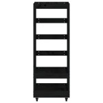 vidaXL Suport de bușteni cu roți, negru, 40x49x110 cm, lemn masiv pin vidaXL Suport de bușteni cu roți, negru, 40x49x110 cm, lemn masiv pin