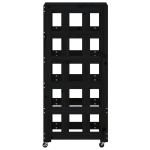 vidaXL Suport de bușteni cu roți, negru, 40x49x110 cm, lemn masiv pin vidaXL Suport de bușteni cu roți, negru, 40x49x110 cm, lemn masiv pin
