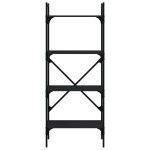 vidaXL Bibliotecă cu 4 niveluri, negru, 56x31,5x138,5 cm lemn compozit vidaXL Bibliotecă cu 4 niveluri, negru, 56x31,5x138,5 cm lemn compozit