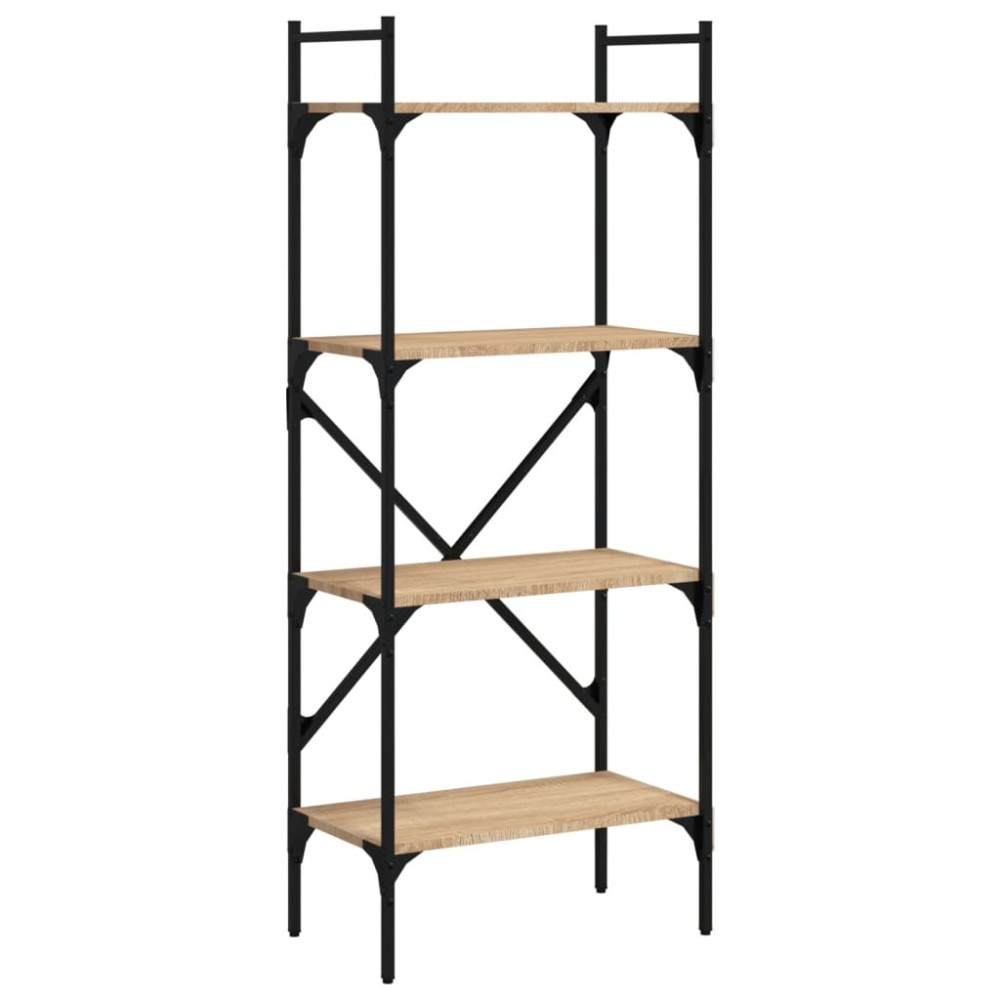 vidaXL Bibliotecă cu 4 niveluri, stejar sonoma, 56x31,5x138,5 cm, lemn