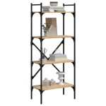 vidaXL Bibliotecă cu 4 niveluri, stejar sonoma, 56x31,5x138,5 cm, lemn vidaXL Bibliotecă cu 4 niveluri, stejar sonoma, 56x31,5x138,5 cm, lemn