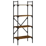 vidaXL Bibliotecă cu 4 niveluri, stejar fumuriu, 56x31,5x138,5 cm lemn vidaXL Bibliotecă cu 4 niveluri, stejar fumuriu, 56x31,5x138,5 cm lemn