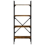 vidaXL Bibliotecă cu 4 niveluri, stejar fumuriu, 56x31,5x138,5 cm lemn vidaXL Bibliotecă cu 4 niveluri, stejar fumuriu, 56x31,5x138,5 cm lemn