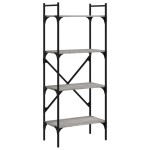 vidaXL Bibliotecă cu 4 niveluri, gri sonoma, 56x31,5x138,5 cm, lemn vidaXL Bibliotecă cu 4 niveluri, gri sonoma, 56x31,5x138,5 cm, lemn