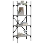 vidaXL Bibliotecă cu 4 niveluri, gri sonoma, 56x31,5x138,5 cm, lemn vidaXL Bibliotecă cu 4 niveluri, gri sonoma, 56x31,5x138,5 cm, lemn