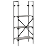 vidaXL Bibliotecă cu 4 niveluri, gri sonoma, 56x31,5x138,5 cm, lemn vidaXL Bibliotecă cu 4 niveluri, gri sonoma, 56x31,5x138,5 cm, lemn