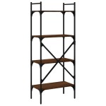 vidaXL Bibliotecă cu 4 niveluri, stejar maro, 56x31,5x138,5 cm, lemn vidaXL Bibliotecă cu 4 niveluri, stejar maro, 56x31,5x138,5 cm, lemn