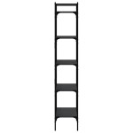 vidaXL Bibliotecă cu 5 niveluri, negru, 56x31,5x174 cm, lemn prelucrat vidaXL Bibliotecă cu 5 niveluri, negru, 56x31,5x174 cm, lemn prelucrat