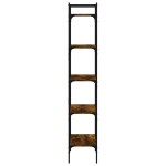 vidaXL Bibliotecă cu 5 niveluri, stejar fumuriu, 56x31,5x174 cm, lemn