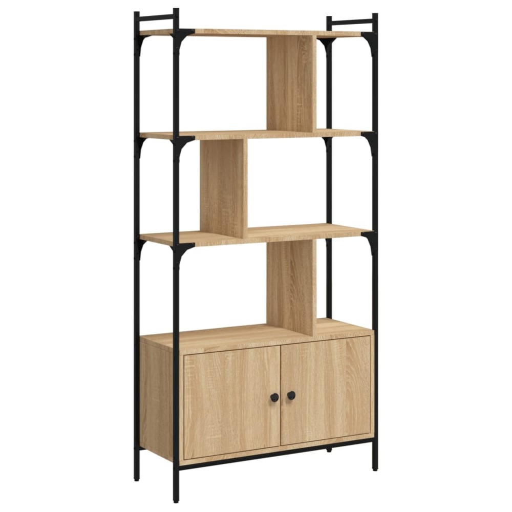 vidaXL Bibliotecă cu uși stejar sonoma 76,5x30x154,5 cm lemn compozit