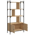 vidaXL Bibliotecă cu uși stejar sonoma 76,5x30x154,5 cm lemn compozit