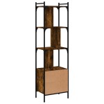 vidaXL Bibliotecă cu ușă stejar fumuriu 44,5x30x154,5 cm lemn compozit