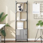 vidaXL Bibliotecă cu ușă gri sonoma 44,5x30x154,5 cm lemn compozit