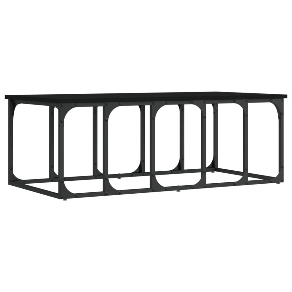 vidaXL Măsuță de cafea, negru, 100x50x35,5 cm, lemn compozit