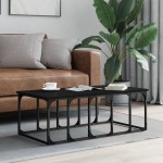vidaXL Măsuță de cafea, negru, 100x50x35,5 cm, lemn compozit vidaXL Măsuță de cafea, negru, 100x50x35,5 cm, lemn compozit