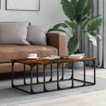 vidaXL Măsuță de cafea, stejar fumuriu, 100x50x35,5 cm, lemn compozit vidaXL Măsuță de cafea, stejar fumuriu, 100x50x35,5 cm, lemn compozit