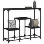vidaXL Măsuță consolă, negru, 89,5x28x76 cm, lemn prelucrat vidaXL Măsuță consolă, negru, 89,5x28x76 cm, lemn prelucrat