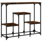 vidaXL Măsuță consolă, stejar fumuriu, 89,5x28x76 cm, lemn prelucrat vidaXL Măsuță consolă, stejar fumuriu, 89,5x28x76 cm, lemn prelucrat