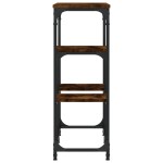 vidaXL Măsuță consolă, stejar fumuriu, 89,5x28x76 cm, lemn prelucrat vidaXL Măsuță consolă, stejar fumuriu, 89,5x28x76 cm, lemn prelucrat