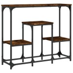 vidaXL Măsuță consolă, stejar fumuriu, 89,5x28x76 cm, lemn prelucrat vidaXL Măsuță consolă, stejar fumuriu, 89,5x28x76 cm, lemn prelucrat