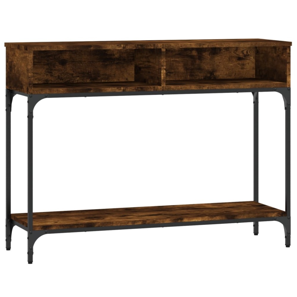 vidaXL Măsuță consolă, stejar fumuriu, 100x30,5x75 cm, lemn prelucrat