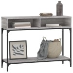 vidaXL Măsuță consolă, gri sonoma, 100x30,5x75 cm, lemn prelucrat vidaXL Măsuță consolă, gri sonoma, 100x30,5x75 cm, lemn prelucrat