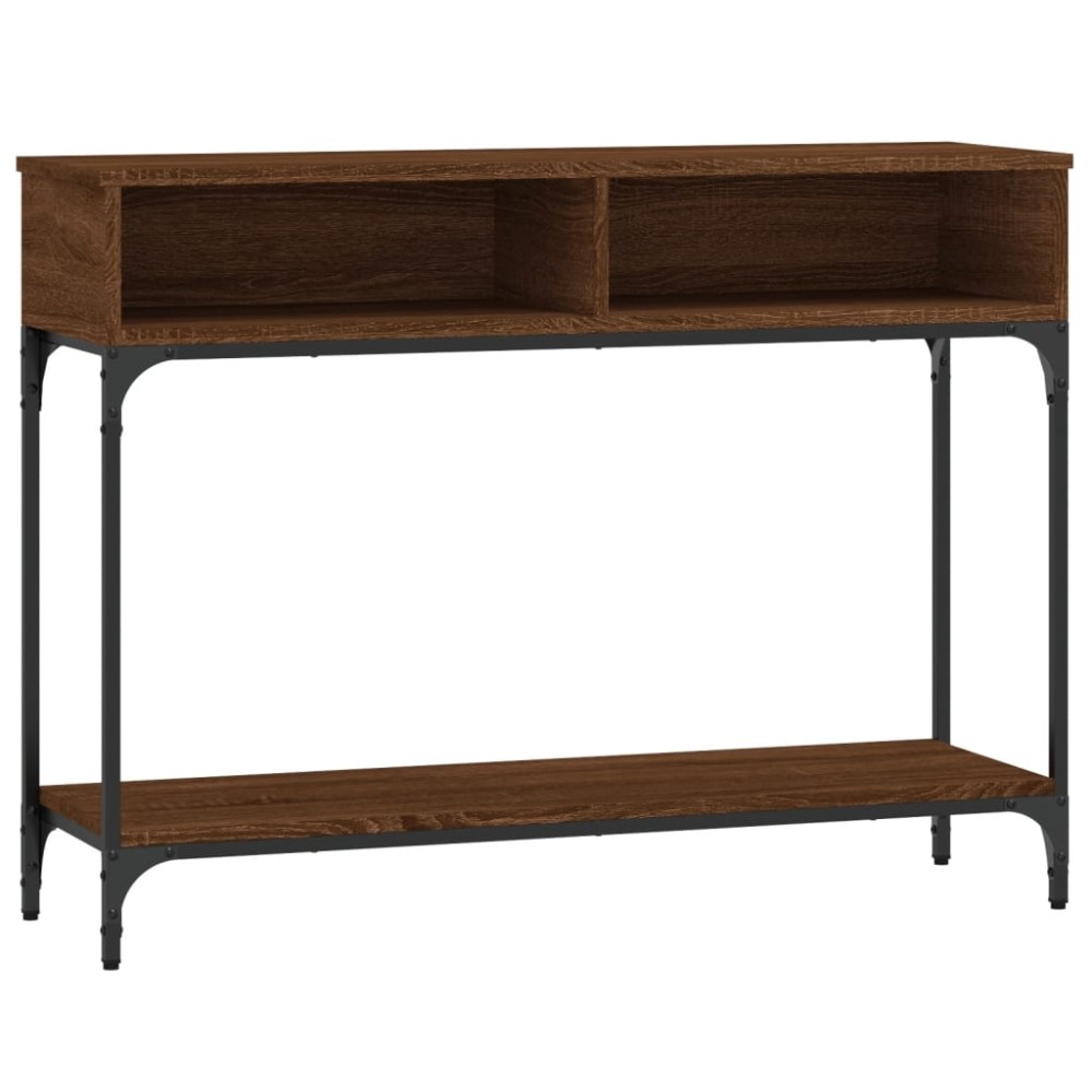 vidaXL Măsuță consolă, stejar maro, 100x30,5x75 cm, lemn prelucrat