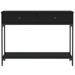 vidaXL Măsuță consolă, negru, 100x34,5x75 cm, lemn compozit vidaXL Măsuță consolă, negru, 100x34,5x75 cm, lemn compozit