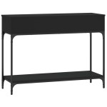 vidaXL Măsuță consolă, negru, 100x34,5x75 cm, lemn compozit vidaXL Măsuță consolă, negru, 100x34,5x75 cm, lemn compozit