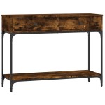 vidaXL Măsuță consolă, stejar fumuriu, 100x34,5x75 cm, lemn prelucrat vidaXL Măsuță consolă, stejar fumuriu, 100x34,5x75 cm, lemn prelucrat