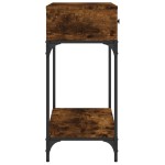 vidaXL Măsuță consolă, stejar fumuriu, 100x34,5x75 cm, lemn prelucrat vidaXL Măsuță consolă, stejar fumuriu, 100x34,5x75 cm, lemn prelucrat