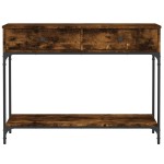 vidaXL Măsuță consolă, stejar fumuriu, 100x34,5x75 cm, lemn prelucrat vidaXL Măsuță consolă, stejar fumuriu, 100x34,5x75 cm, lemn prelucrat
