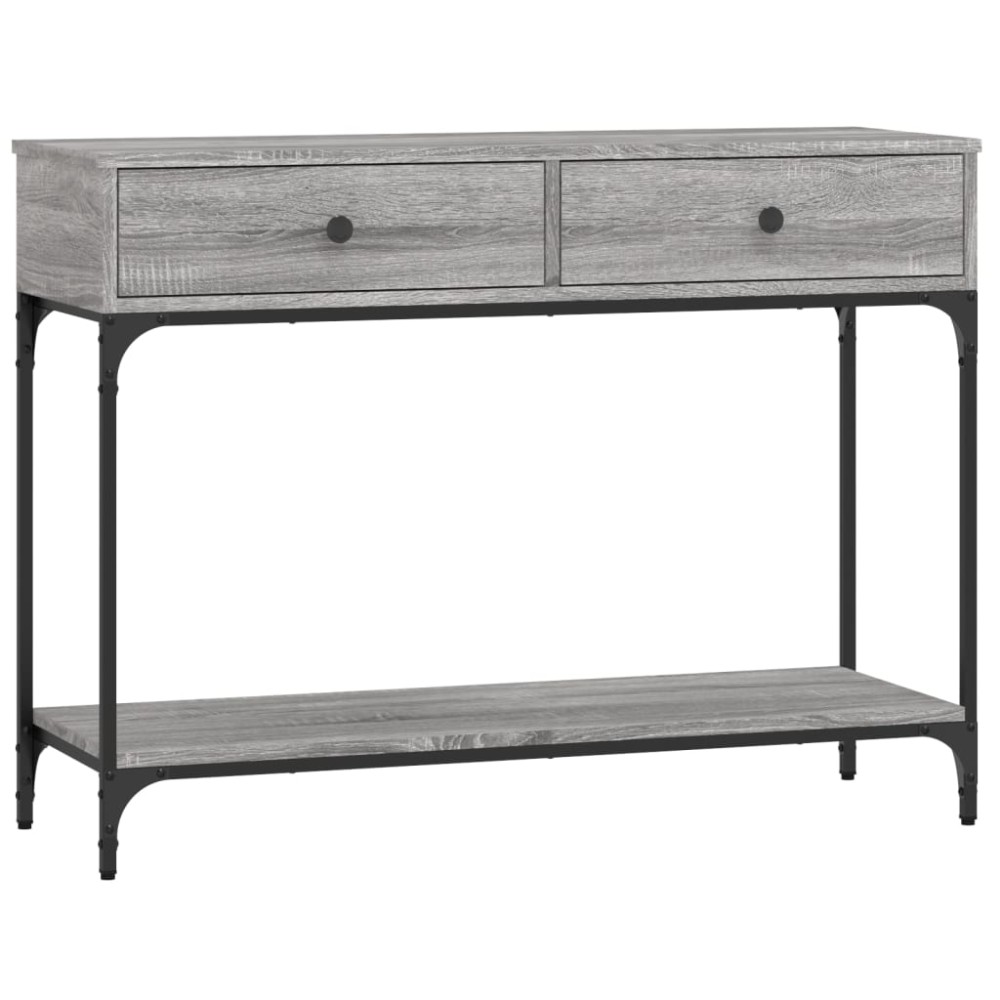 vidaXL Măsuță consolă, gri sonoma, 100x34,5x75 cm, lemn prelucrat